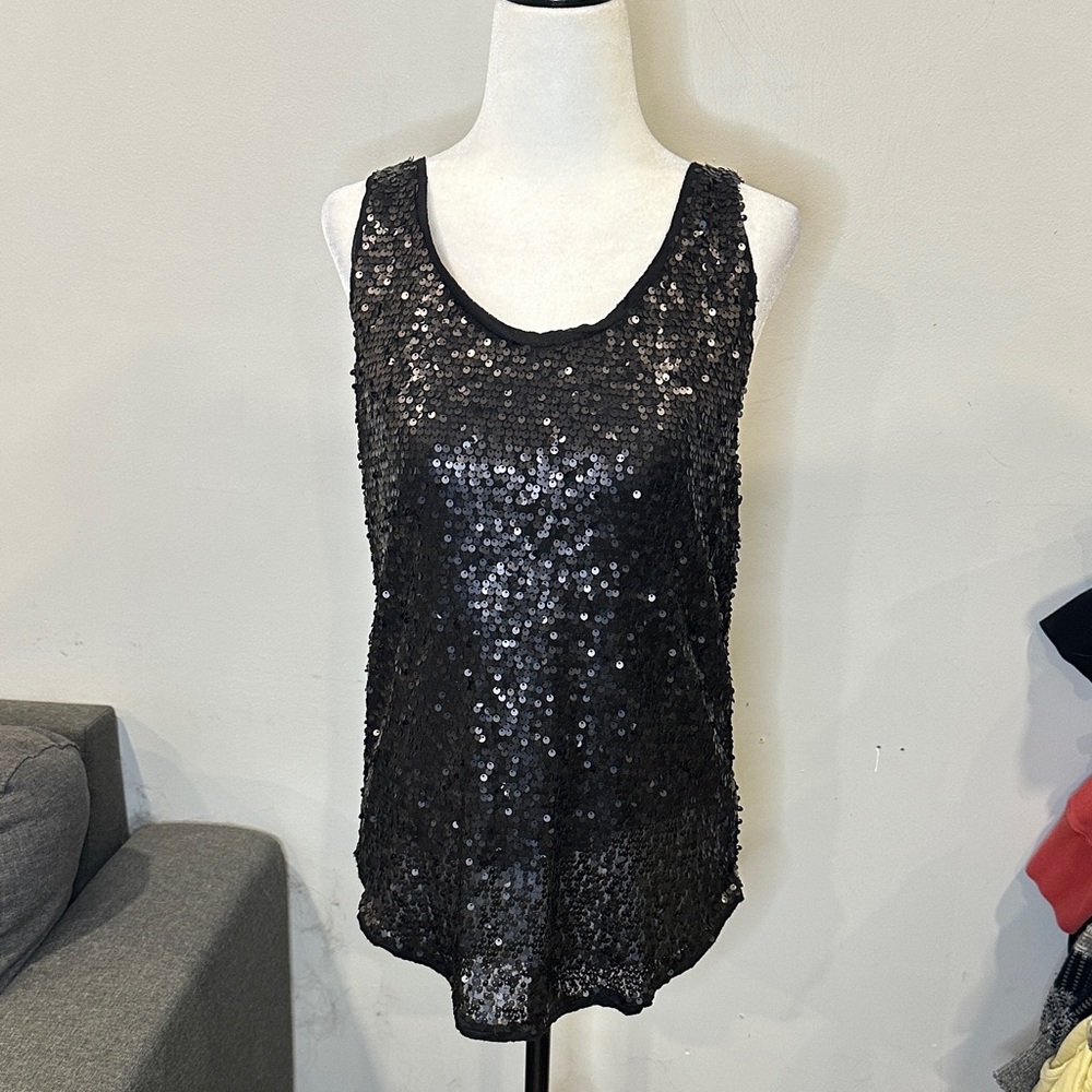 Talula Black Sequin Tank Top